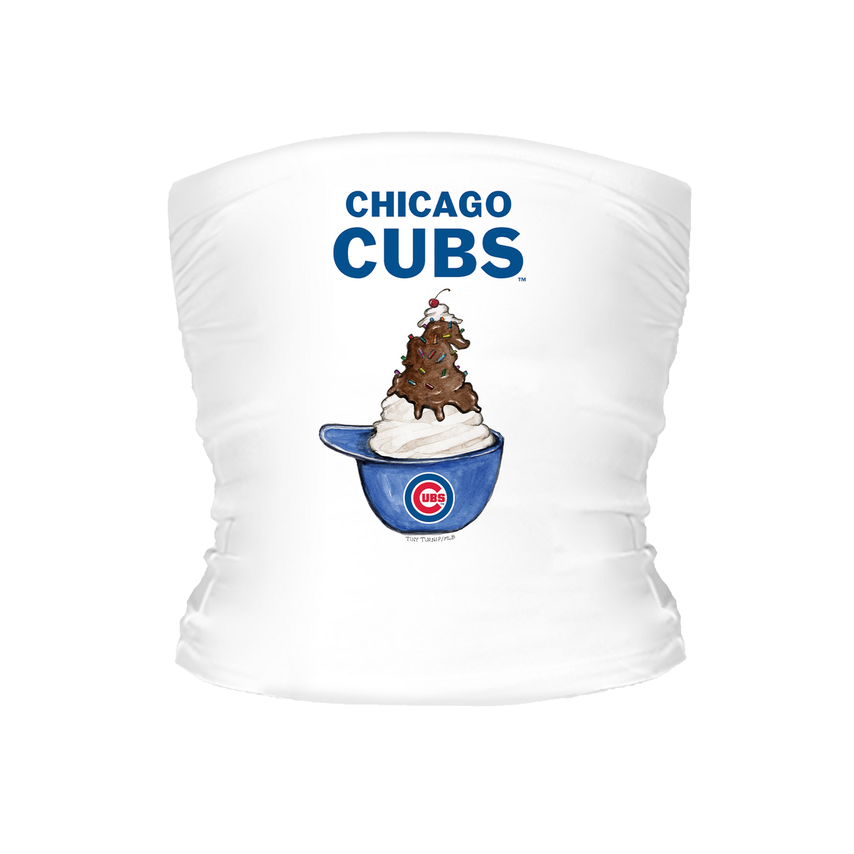 Chicago Cubs Sundae Helmet Tube Top - Tiny Turnip