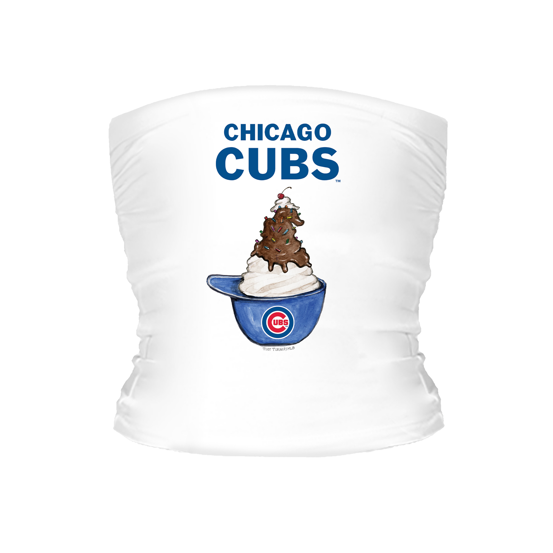 Chicago Cubs Sundae Helmet Tube Top - Tiny Turnip