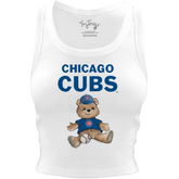 Chicago Cubs Teddy Crop Tank - Tiny Turnip