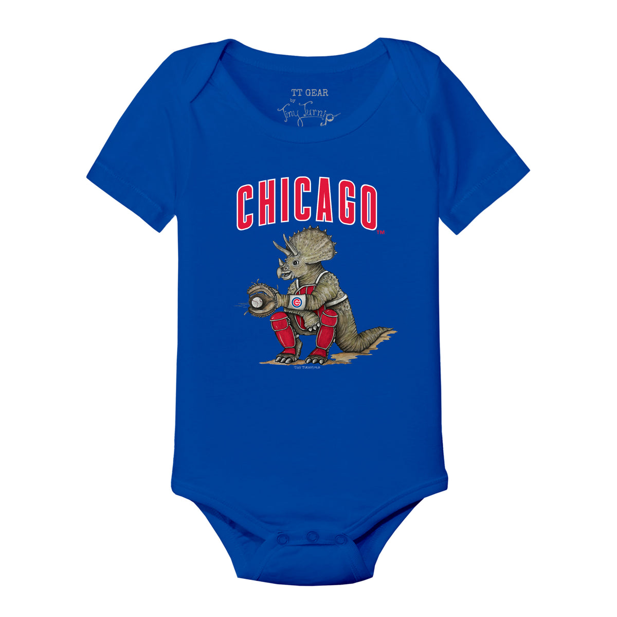 Chicago Cubs Triceratops Short Sleeve Snapper