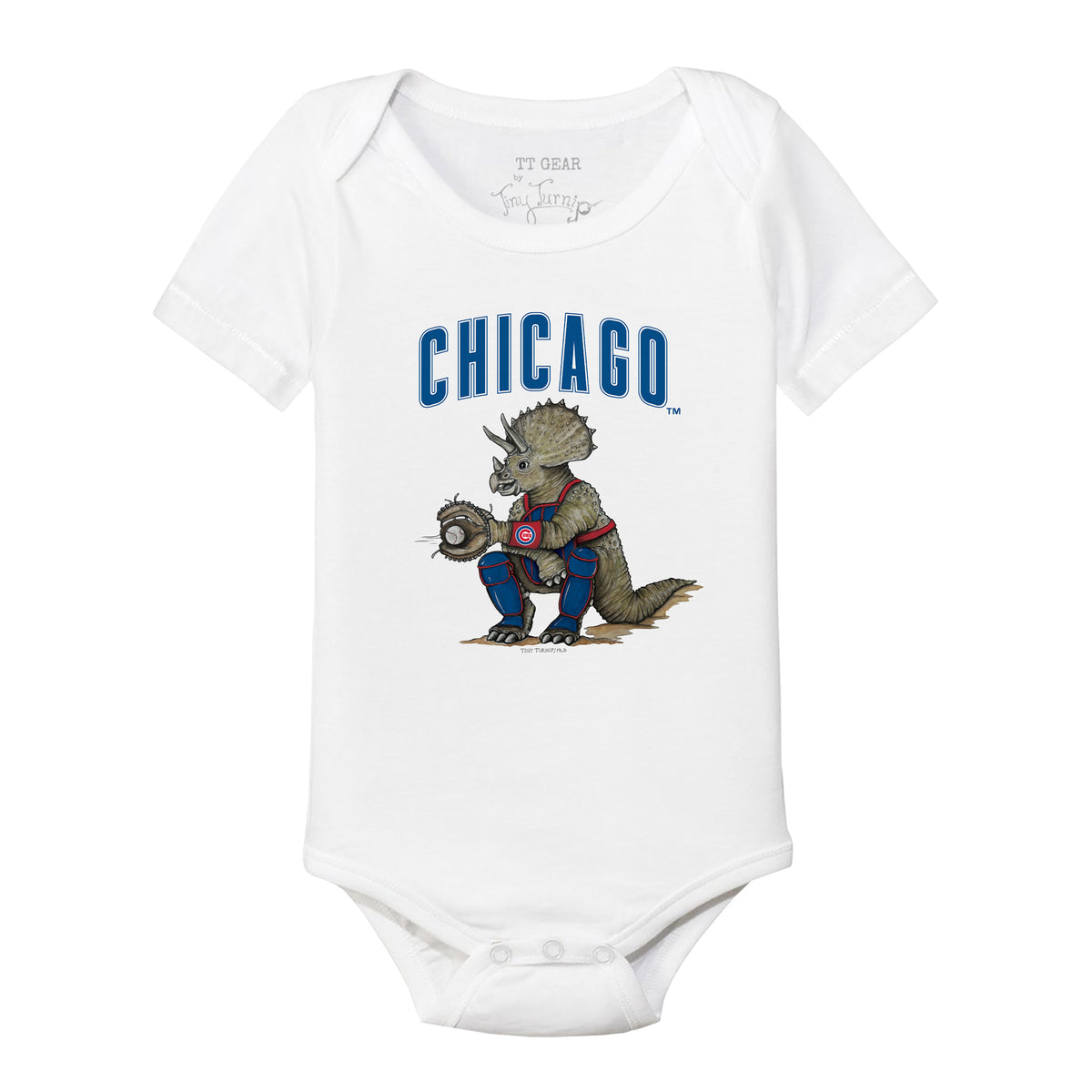Chicago Cubs Triceratops Short Sleeve Snapper