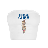 Chicago Cubs Triple Scoop Crop Tube Top