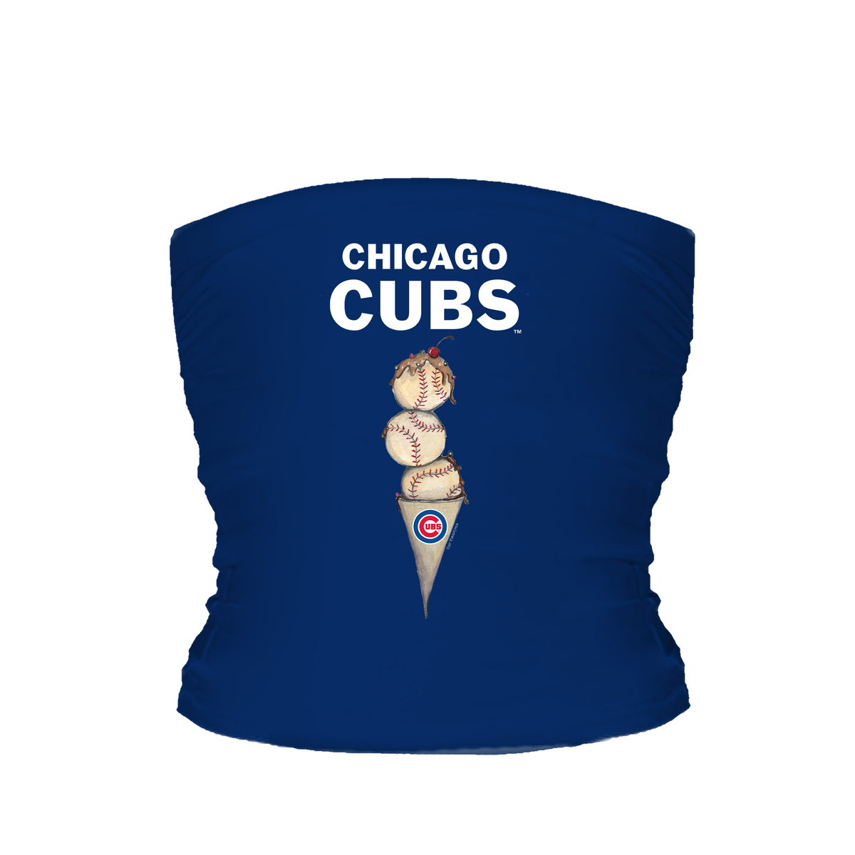 Chicago Cubs Triple Scoop Tube Top - Tiny Turnip