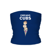 Chicago Cubs Triple Scoop Tube Top - Tiny Turnip