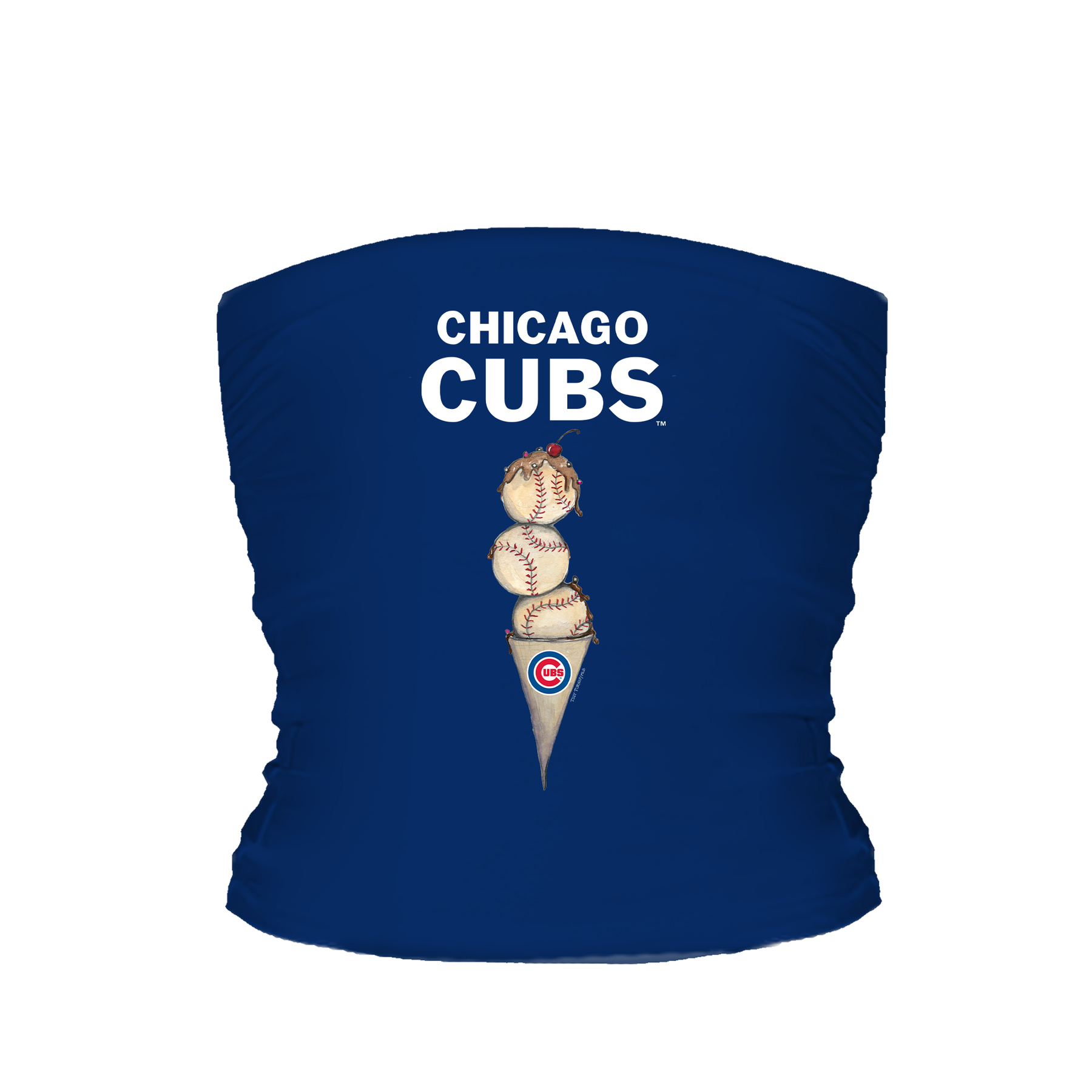Chicago Cubs Triple Scoop Tube Top - Tiny Turnip