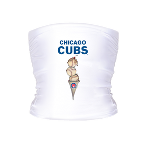 Chicago Cubs Triple Scoop Tube Top - Tiny Turnip