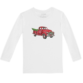 Vintage Christmas Truck Kid's Long-Sleeve Tee Shirt