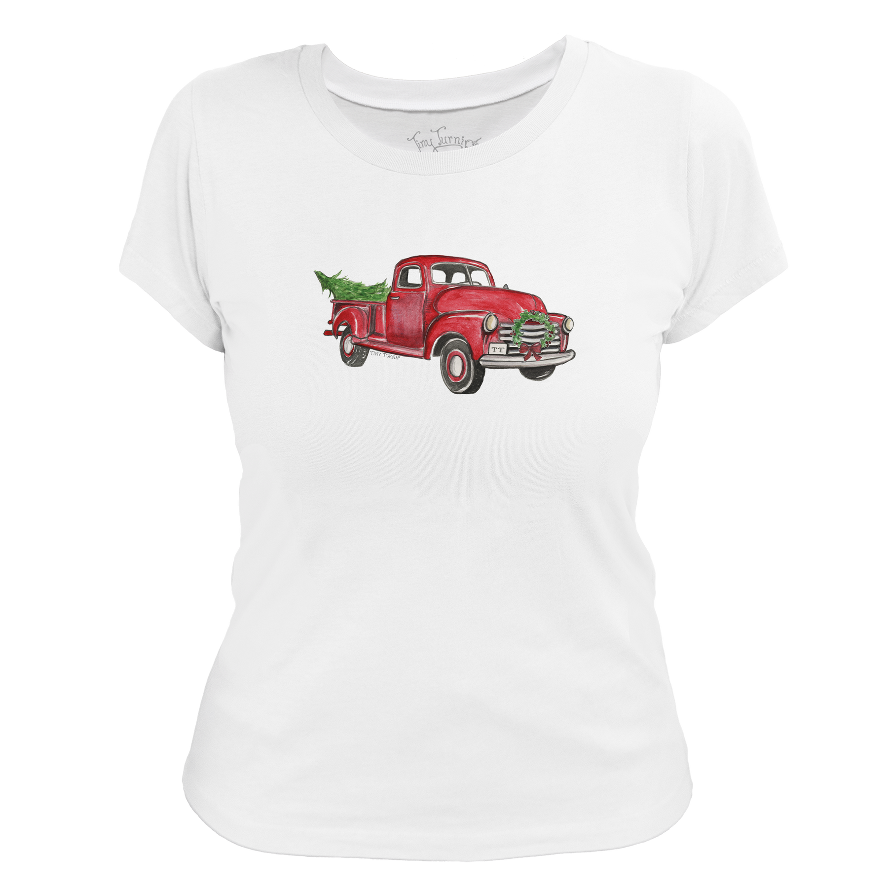 Vintage Christmas Truck Women's Tee Shirt