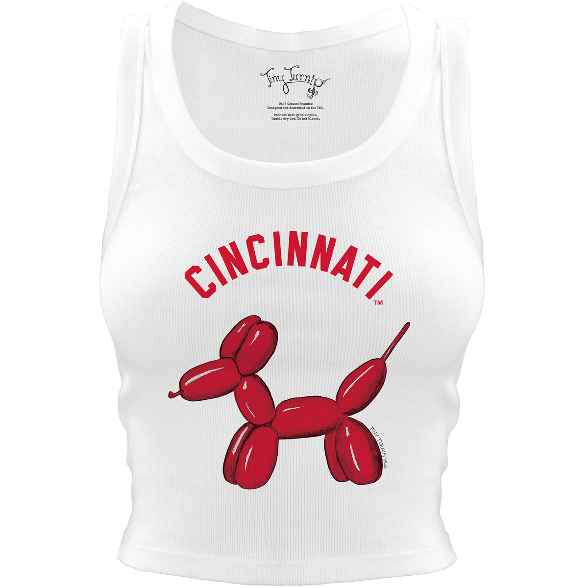 Cincinnati Reds Balloon Dog Crop Tank