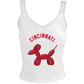 Cincinnati Reds Balloon Dog Lace Tank