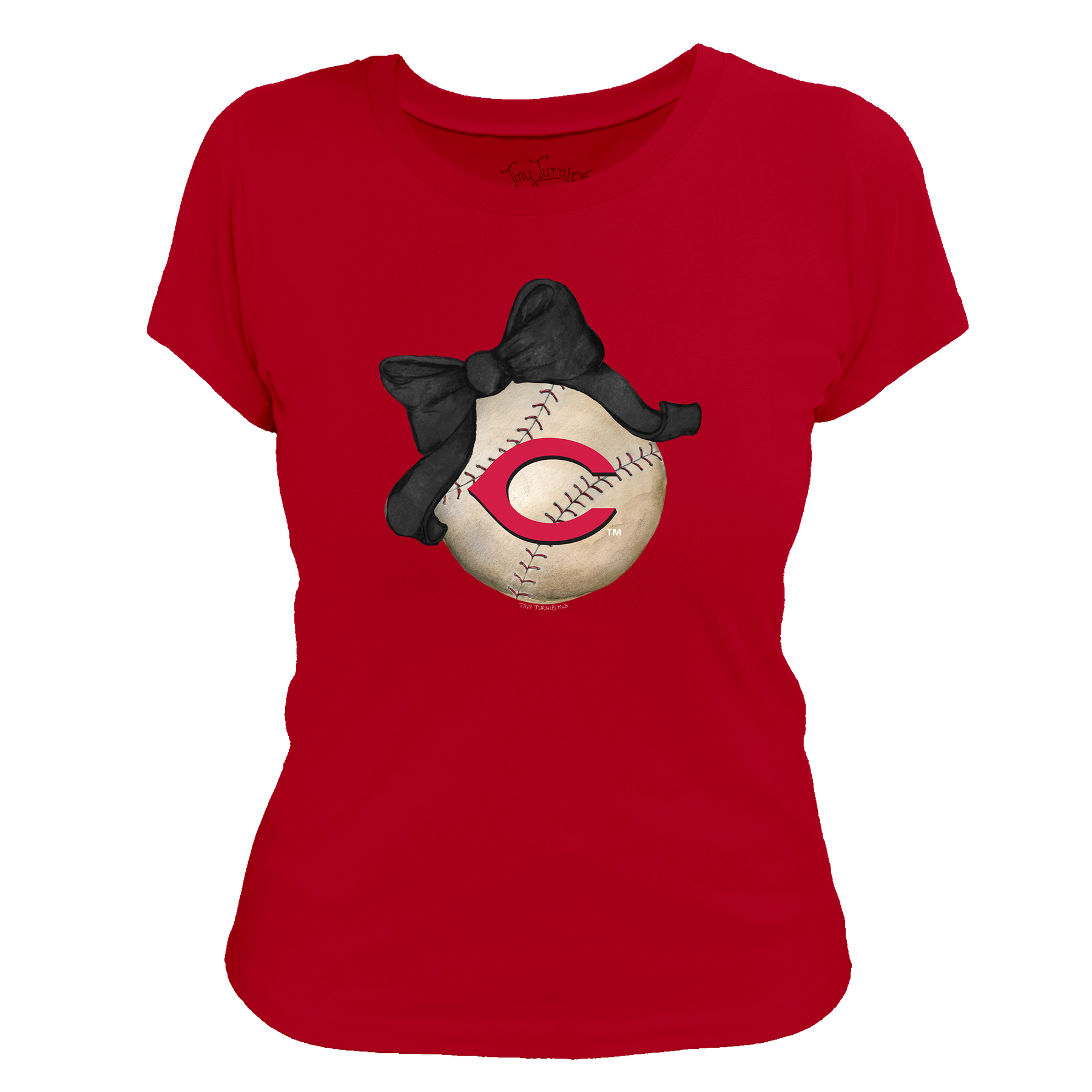 Cincinnati Reds Baseball Bow Tee Shirt
