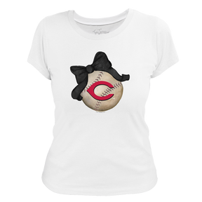 Cincinnati Reds Baseball Bow Tee Shirt