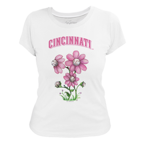 Cincinnati Reds Blooming Baseballs Tee Shirt