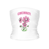 Cincinnati Reds Blooming Baseball Tube Top - Tiny Turnip