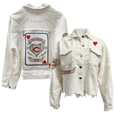 Cincinnati Reds Card White Cord Jacket
