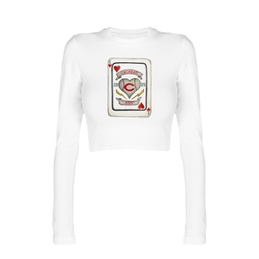 Cincinnati Reds Card Candice Crop Long Sleeve