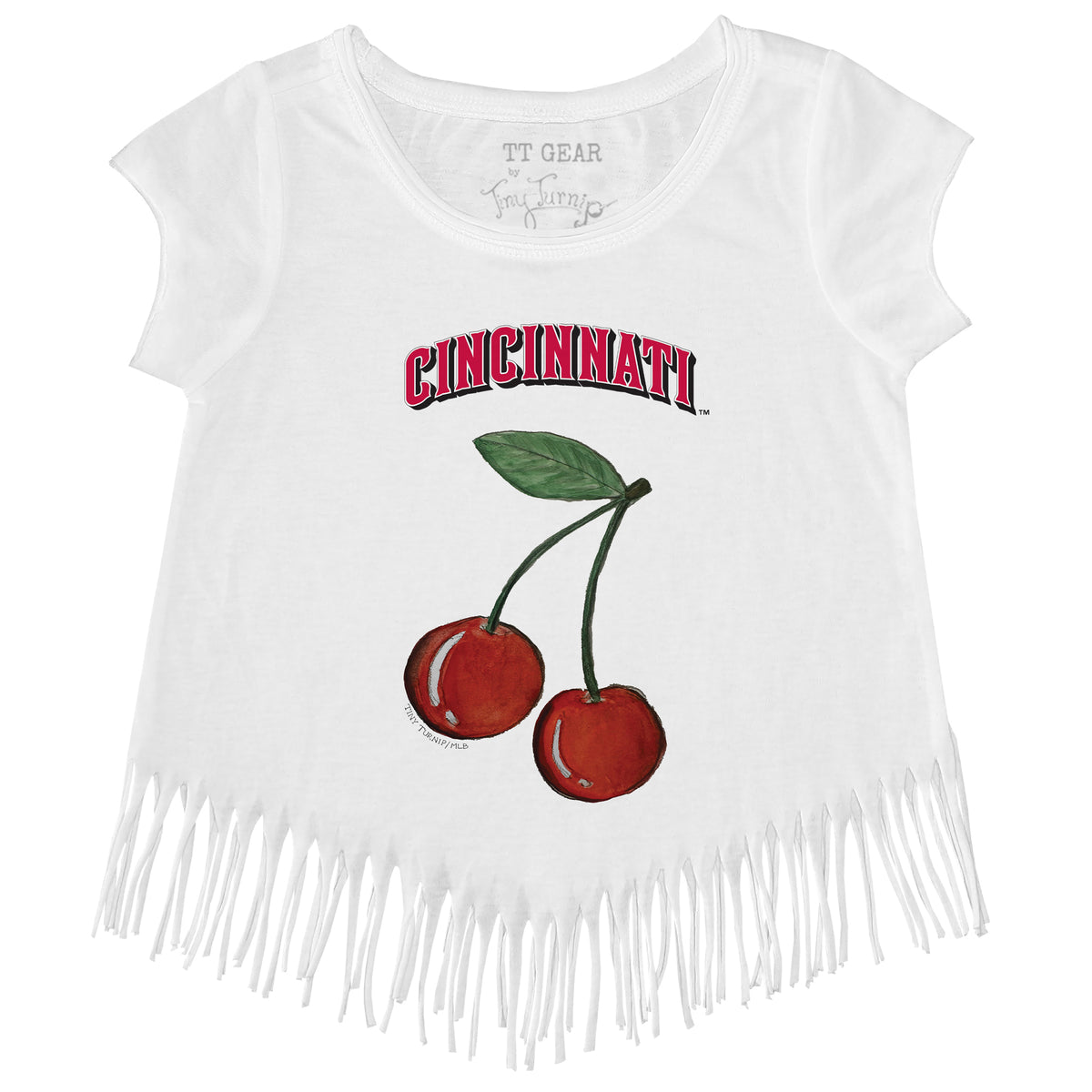 Cincinnati Reds Cherries Fringe Tee