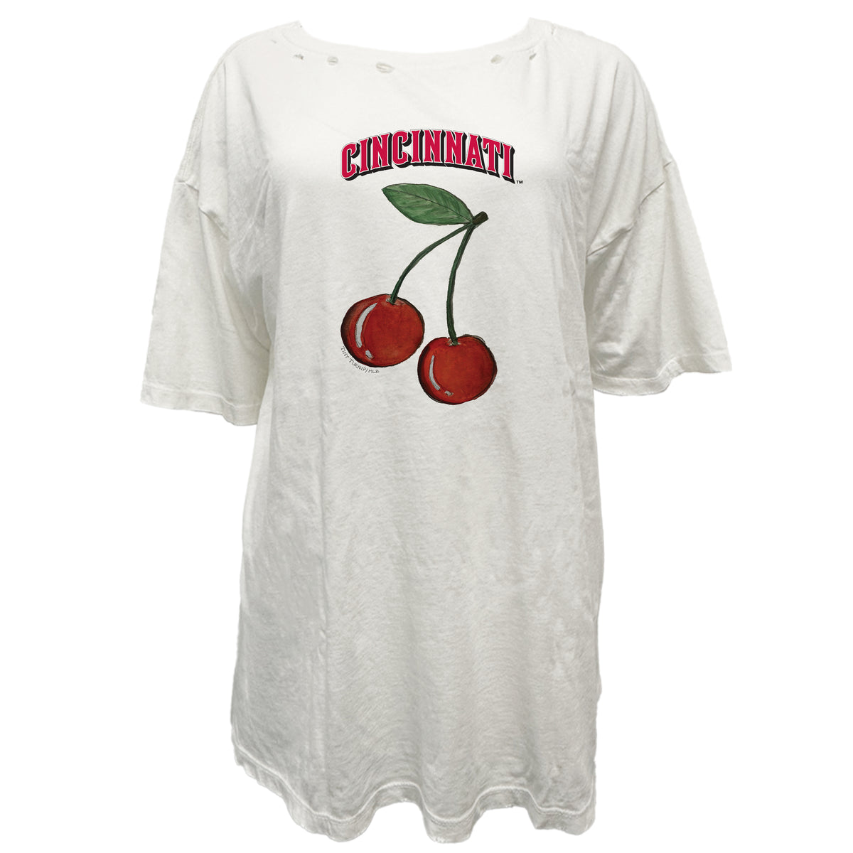 Cincinnati Reds Cherries Vintage Tee