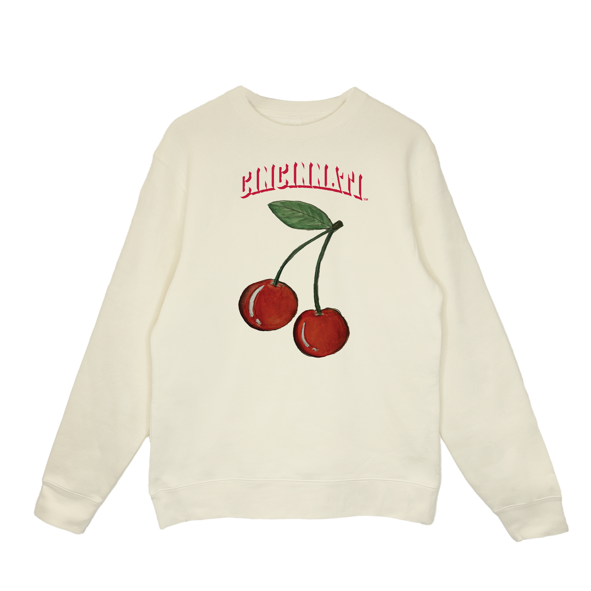 Cincinnati Reds Cherry Crewneck Sweatshirt