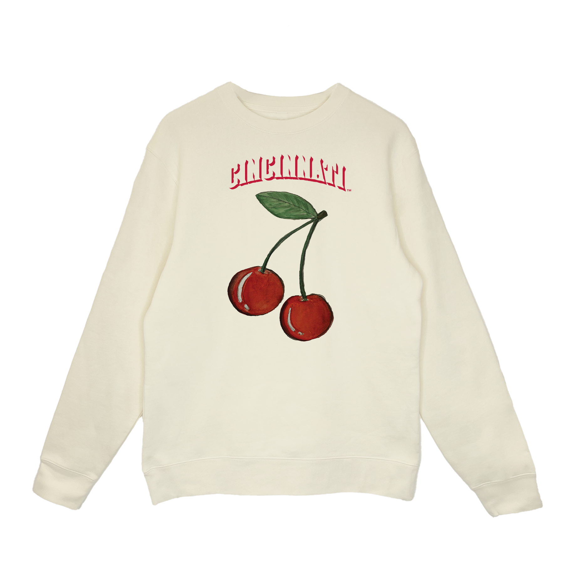 Cincinnati Reds Cherry Crewneck Sweatshirt