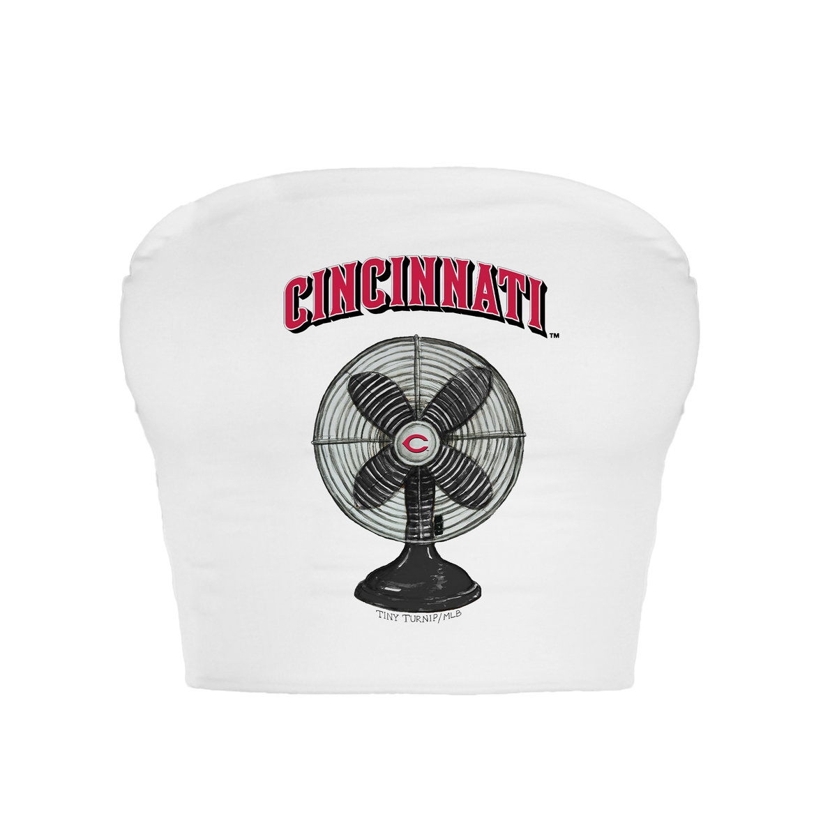 Cincinnati Reds Fan Crop Tube Top