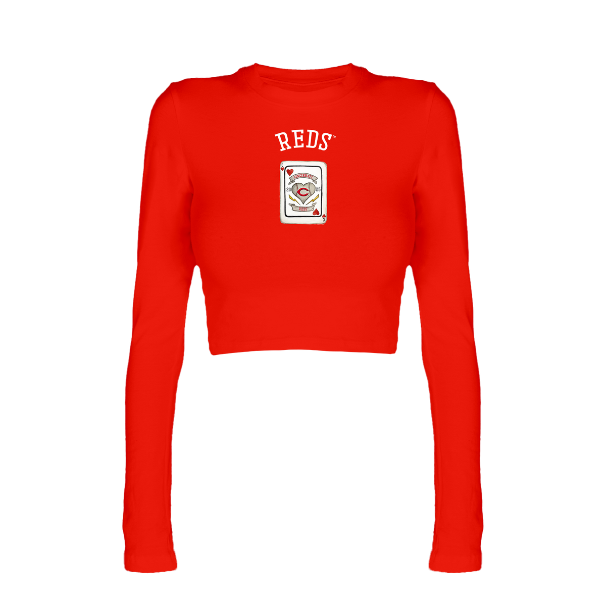 Cincinnati Reds Card Candice Crop Long Sleeve
