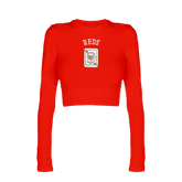 Cincinnati Reds Card Candice Crop Long Sleeve