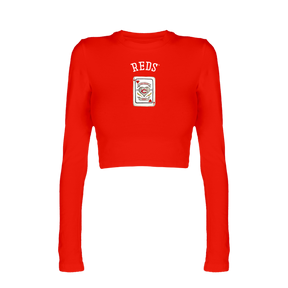 Cincinnati Reds Card Candice Crop Long Sleeve