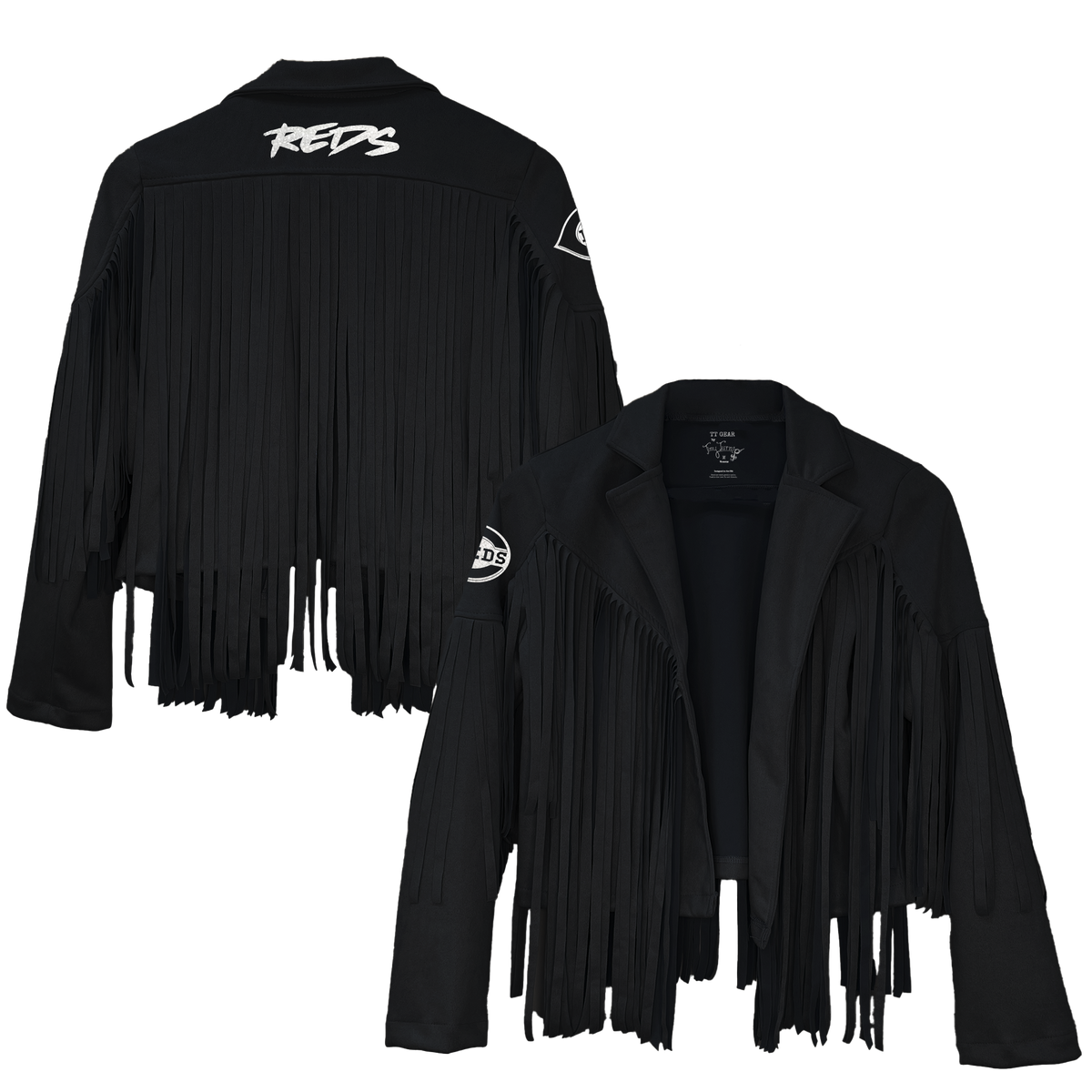 Cincinnati Reds Farrah Fringe Jacket --(ships after 8/11)
