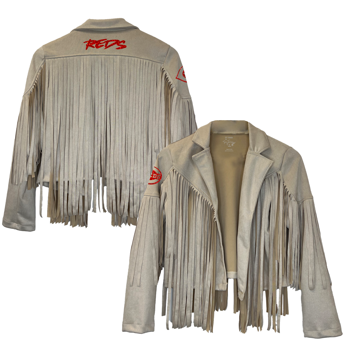 Cincinnati Reds Farrah Fringe Jacket --(ships after 8/11)