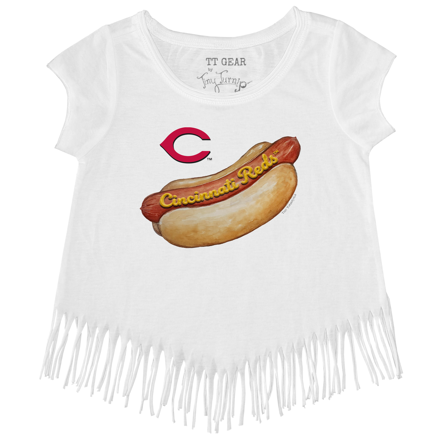 Cincinnati Reds Hot Dog Fringe Tee