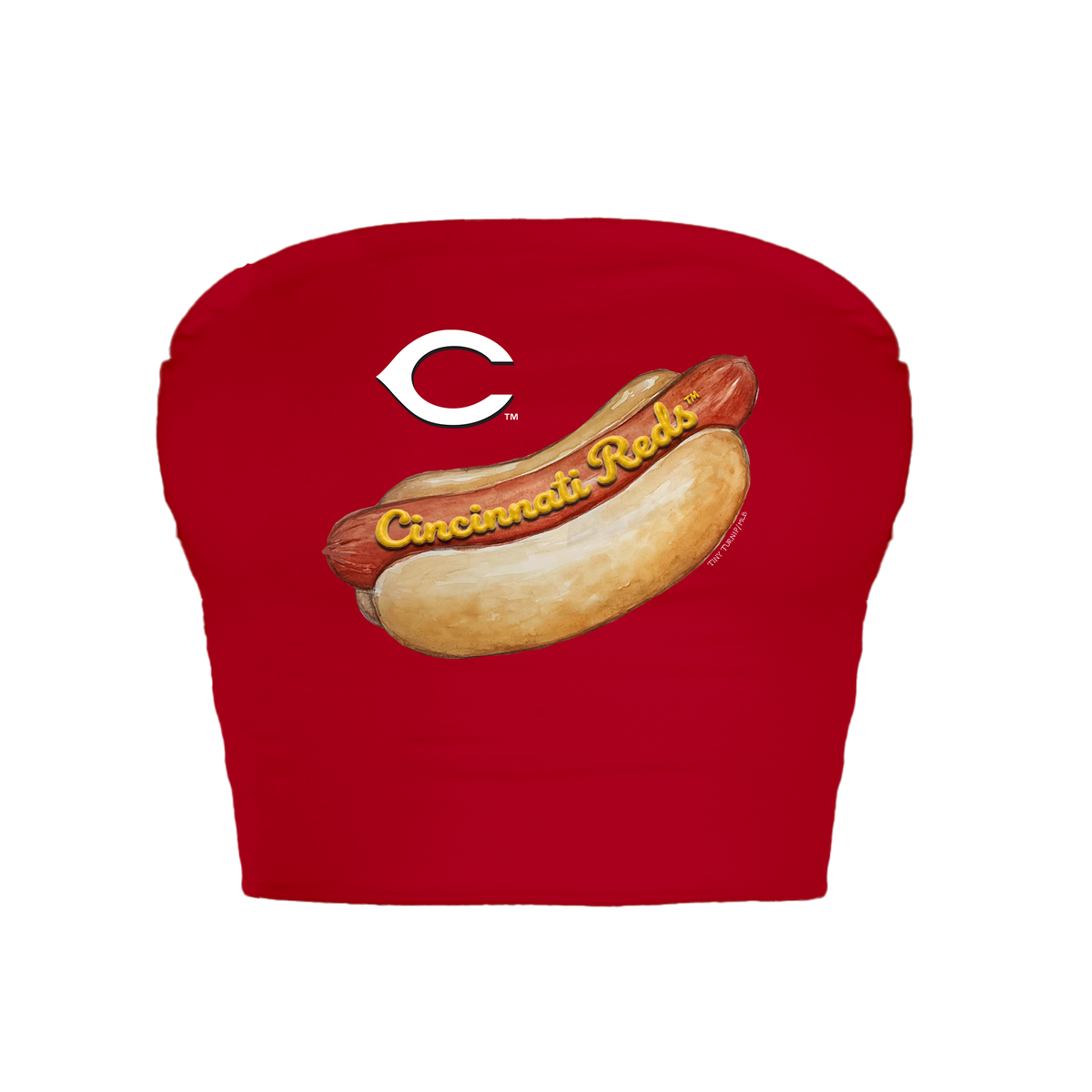 Cincinnati Reds Hot Dog Crop Tube Top