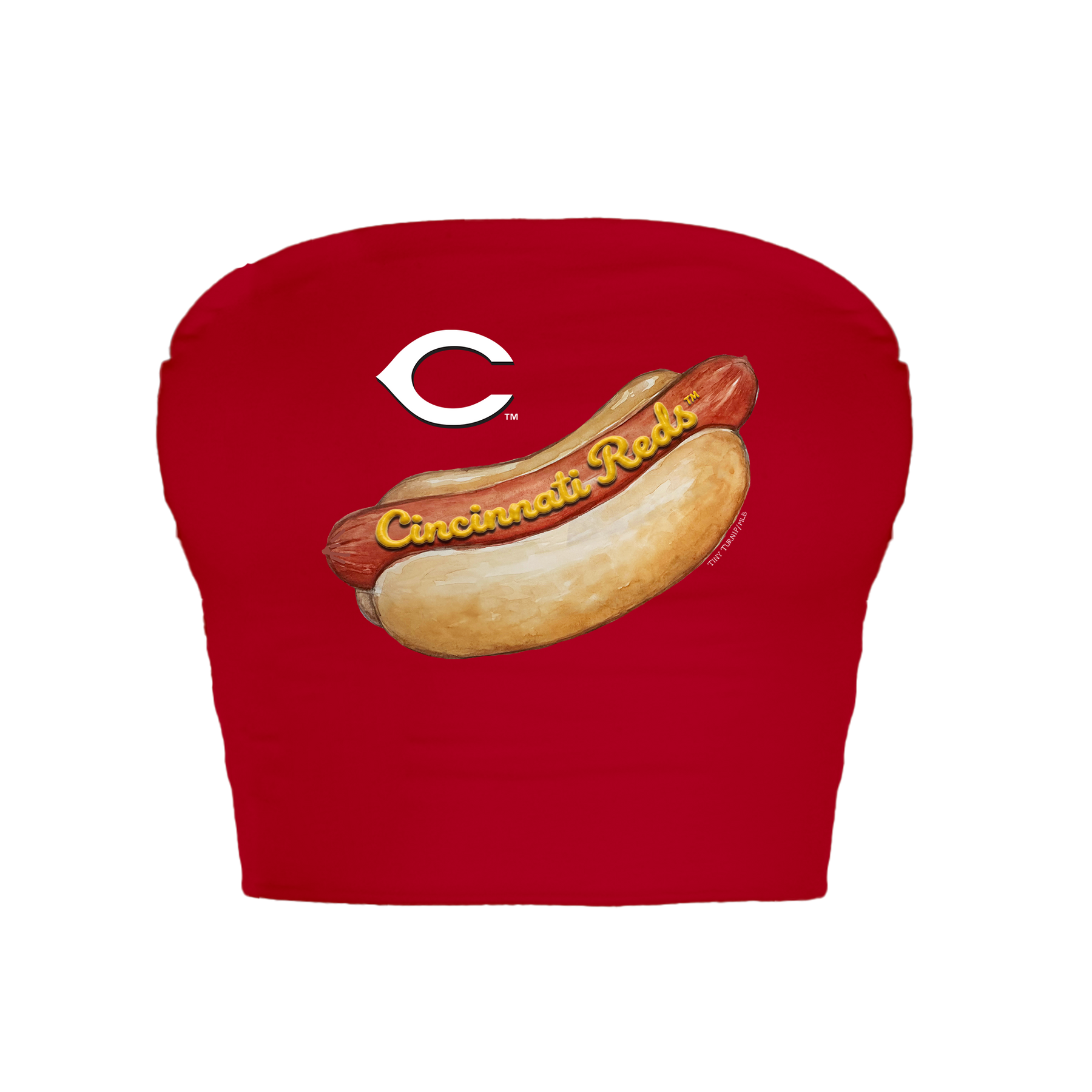 Cincinnati Reds Hot Dog Crop Tube Top