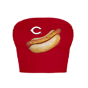 Cincinnati Reds Hot Dog Crop Tube Top