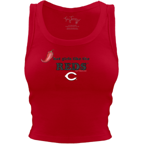 Cincinnati Reds Hot Girls Crop Tank