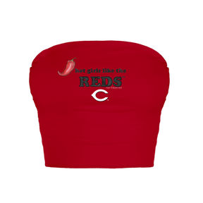 Cincinnati Reds Hot Girls Crop Tube Top