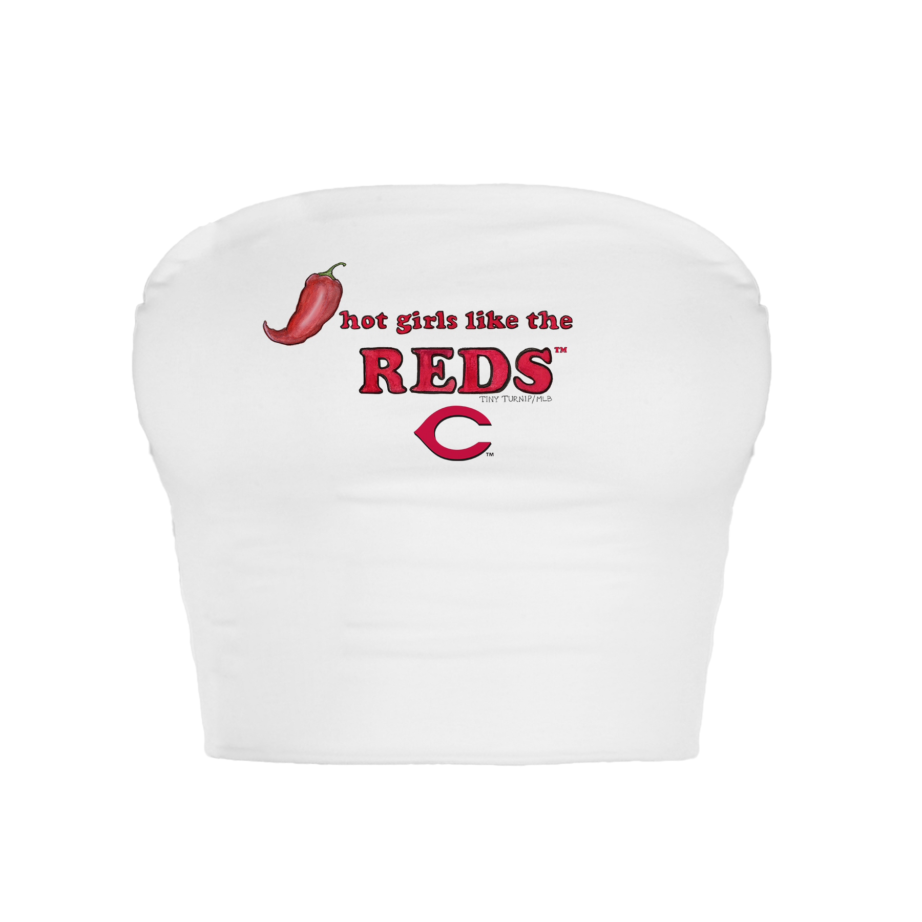 Cincinnati Reds Hot Girls Crop Tube Top