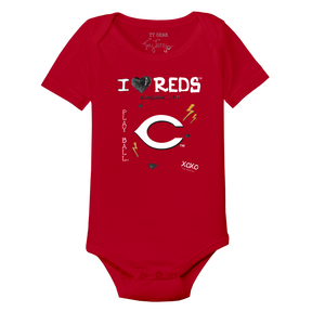 I Heart Reds Short Sleeve Snapper - Tiny Turnip