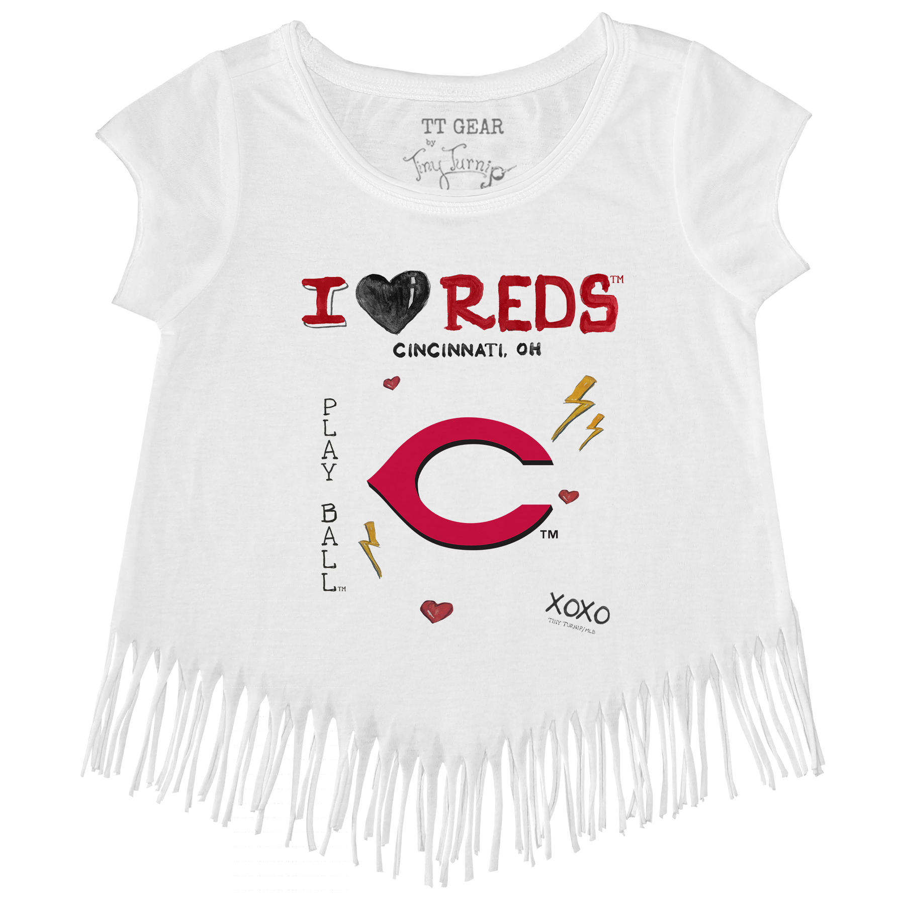 I Heart Reds Fringe Tee - Tiny Turnip