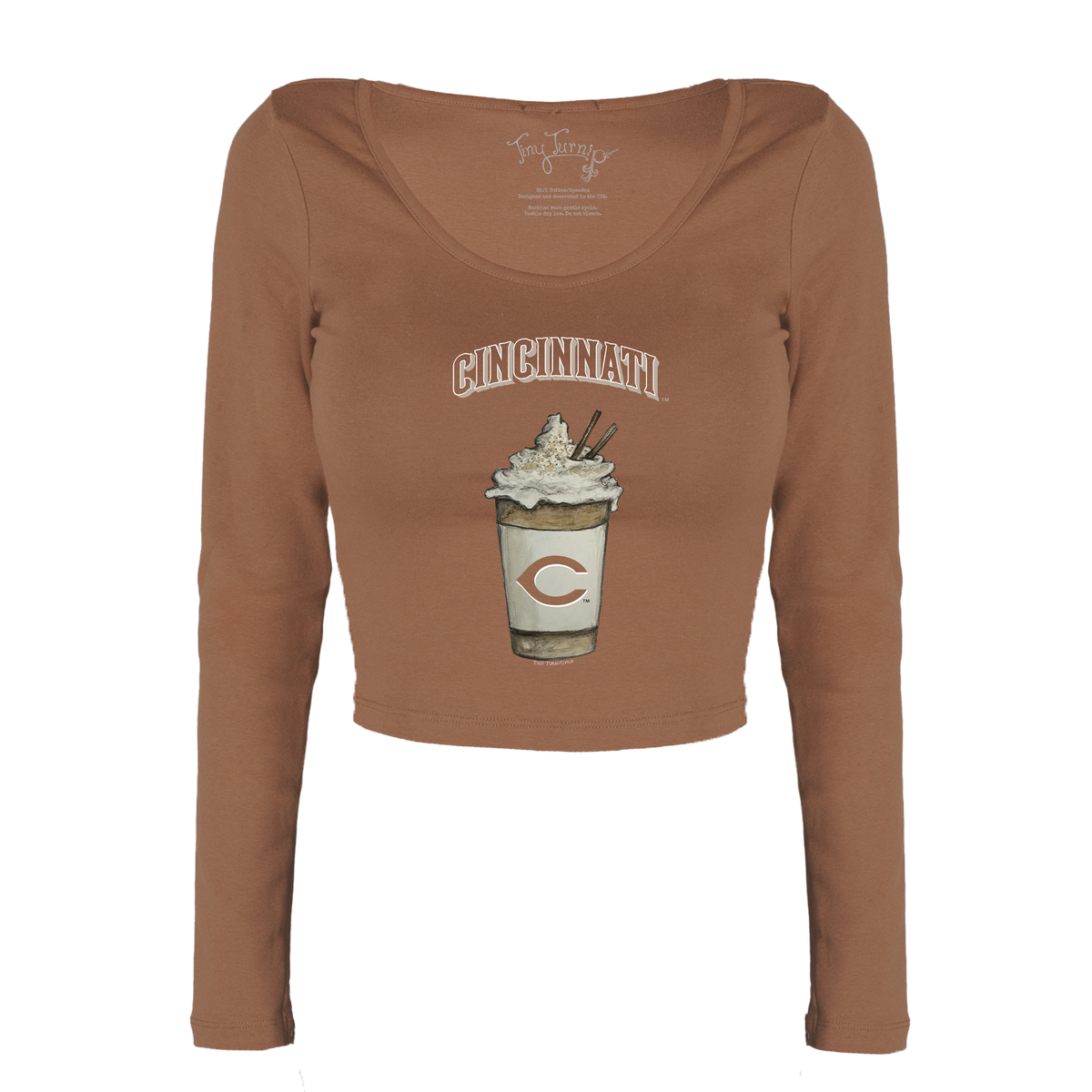 Cincinnati Reds Latte Women's Lucy Long Sleeve
