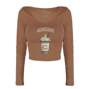 Cincinnati Reds Latte Women's Lucy Long Sleeve