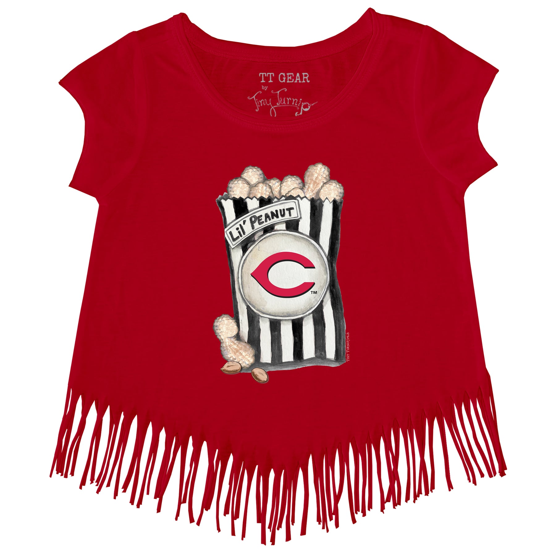 Cincinnati Reds Lil' Peanut Fringe Tee