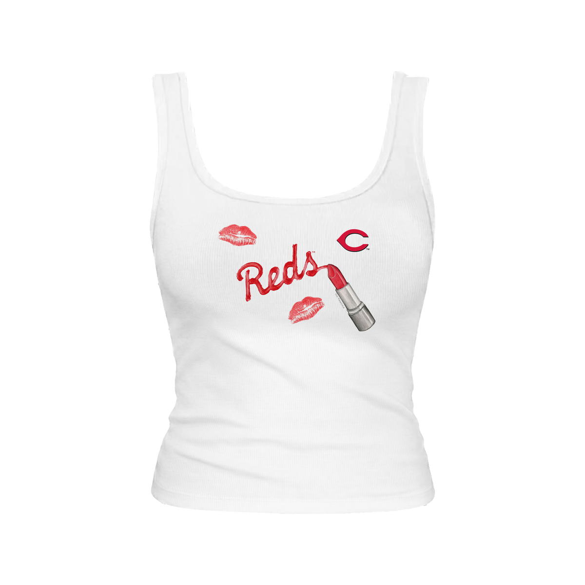 Cincinnati Reds Lipstick Emmy Tank