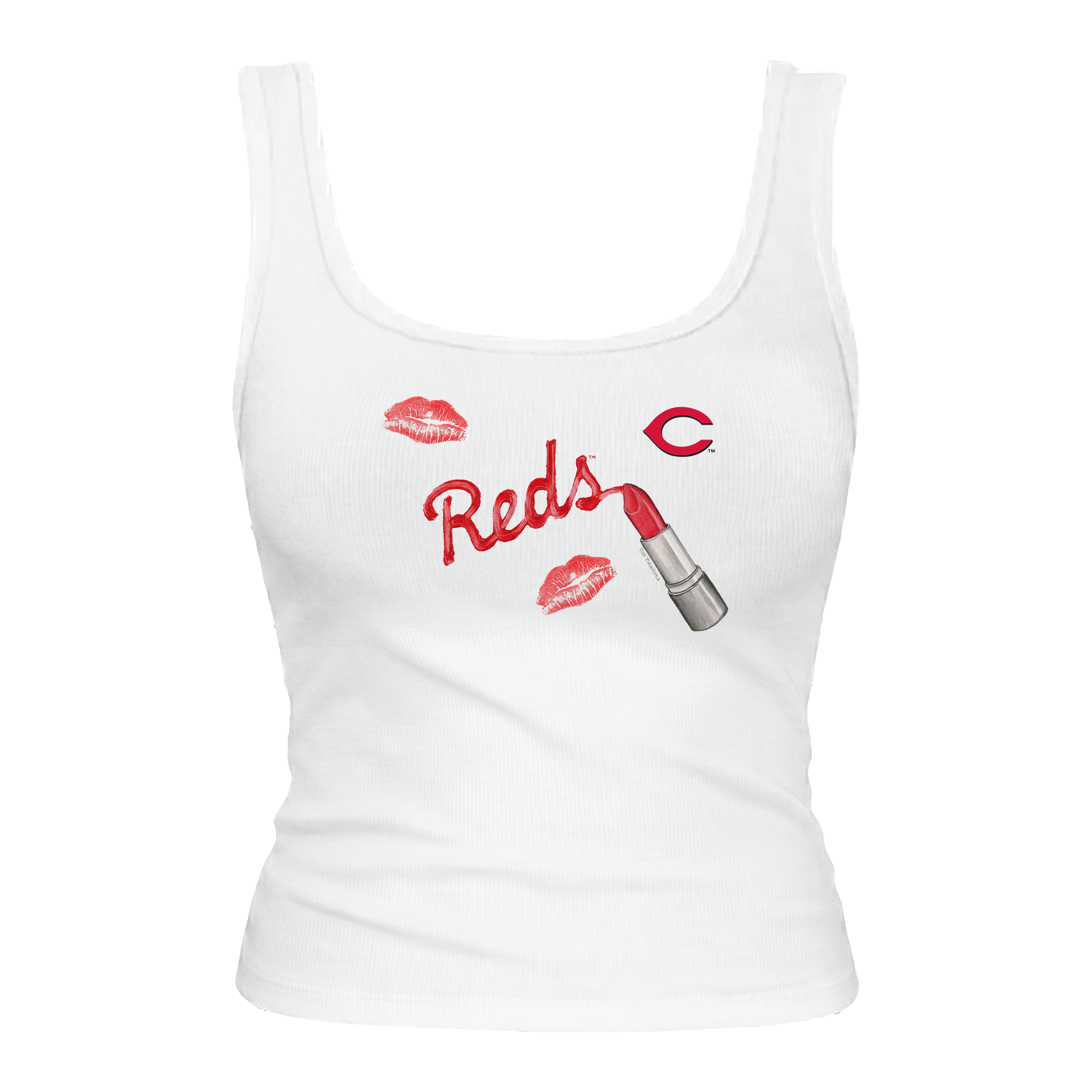 Cincinnati Reds Lipstick Emmy Tank