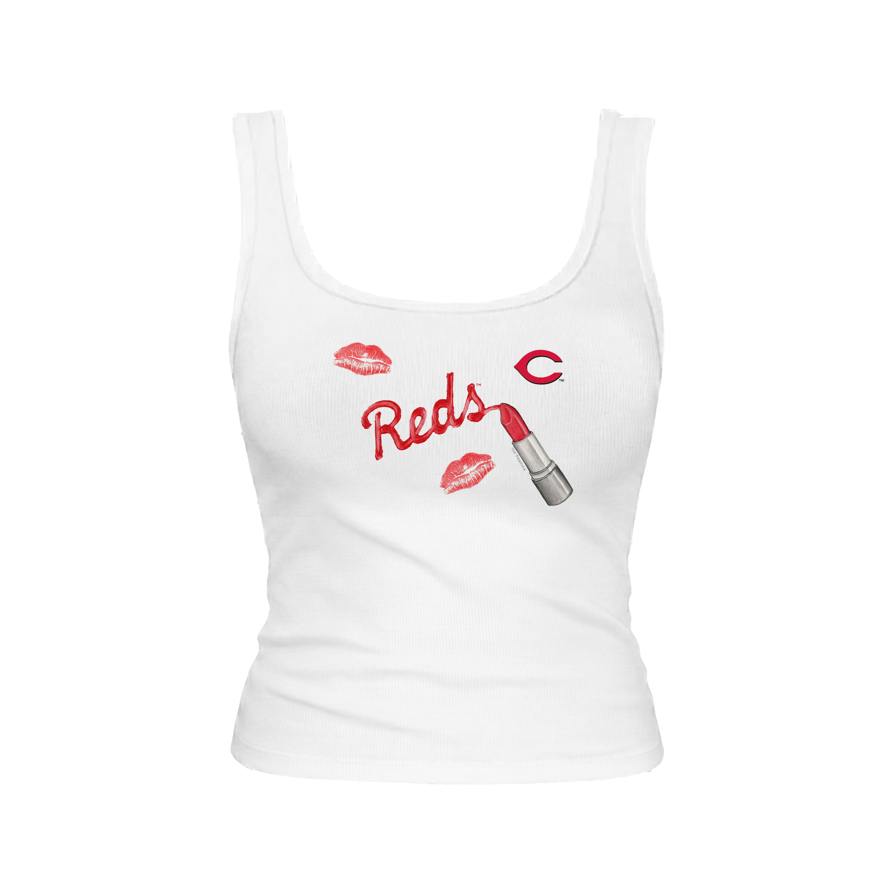 Cincinnati Reds Lipstick Emmy Tank