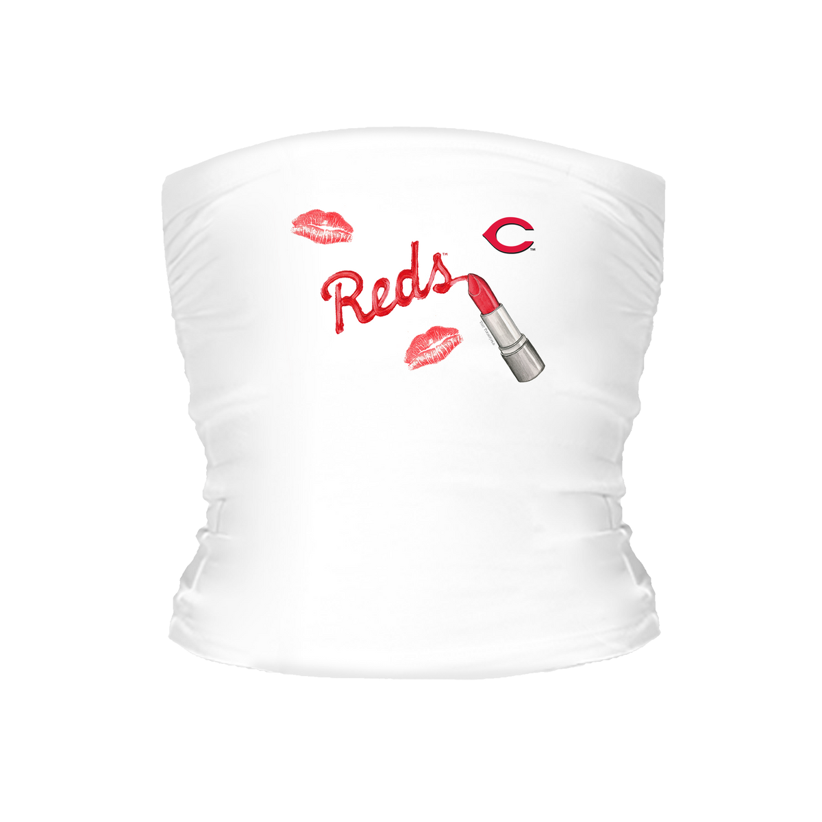 Cincinnati Reds Lipstick Tube Top - Tiny Turnip