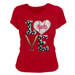 Cincinnati Reds Baseball LOVE Tee Shirt