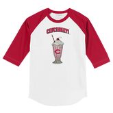 Cincinnati Reds Milkshake 3/4 Red Sleeve Raglan