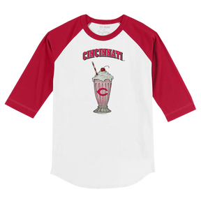 Cincinnati Reds Milkshake 3/4 Red Sleeve Raglan