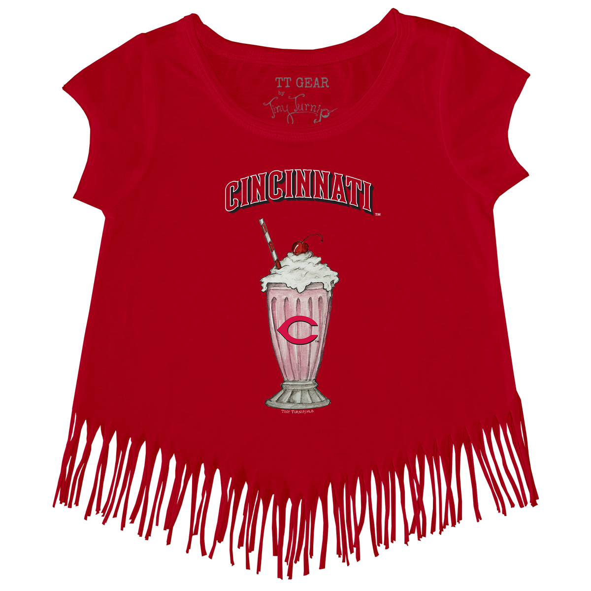 Cincinnati Reds Milkshake Fringe Tee